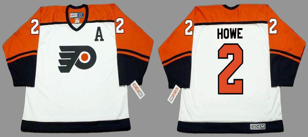 2019 Men Philadelphia Flyers #2 Howe White CCM NHL jerseys->philadelphia flyers->NHL Jersey